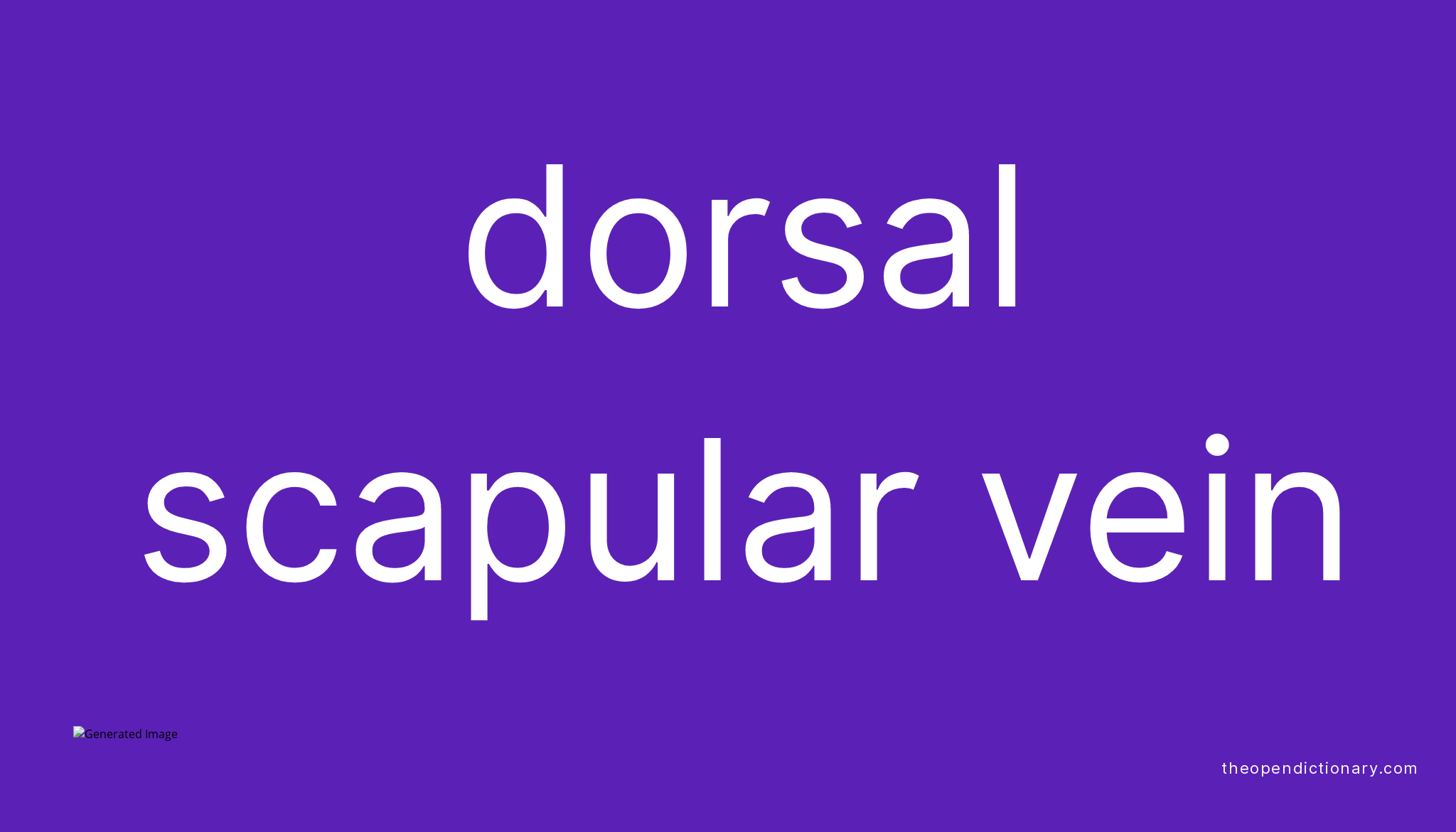 Dorsal Scapular Vein Meaning Of Dorsal Scapular Vein Definition Of dorsal-scapular-vein-meaning-of-dorsal-scapular-vein-definition-of